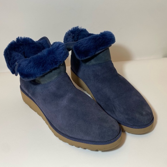Ugg Women’s Kristen Suede Navy Boots Size 12 - Picture 5 of 10
